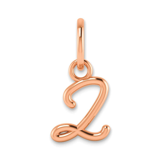 14k Rose Gold Upper case Letter Z Initial Charm
