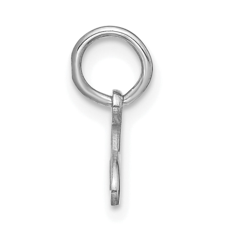 Sterling Silver Rhodium plated Upper case Letter A Initial Charm
