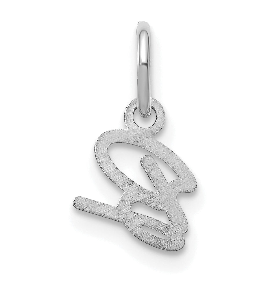 Sterling Silver Rhodium plated Upper case Letter B Initial Charm