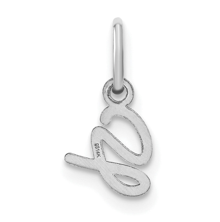 Sterling Silver Rhodium plated Upper case Letter G Initial Charm