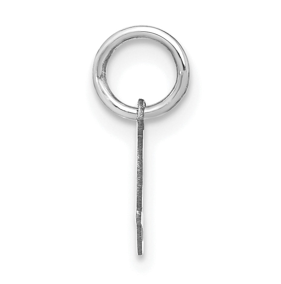 Sterling Silver Rhodium plated Upper case Letter J Initial Charm