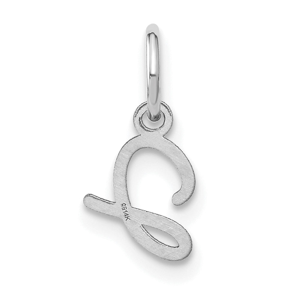Sterling Silver Rhodium plated Upper case Letter J Initial Charm