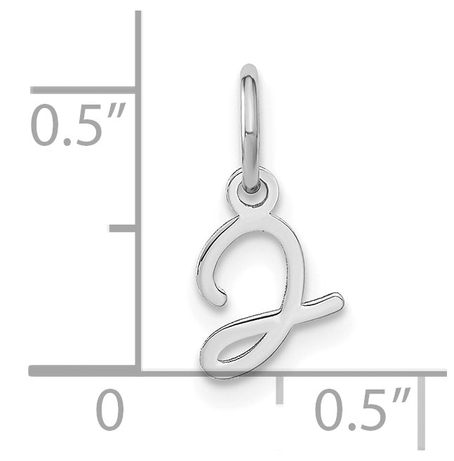 Sterling Silver Rhodium plated Upper case Letter J Initial Charm