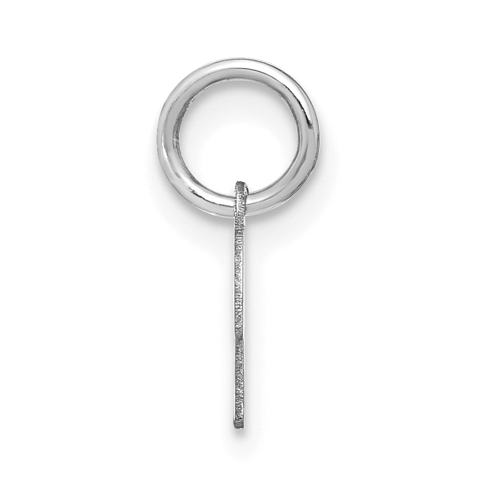 Sterling Silver Rhodium plated Upper case Letter K Initial Charm