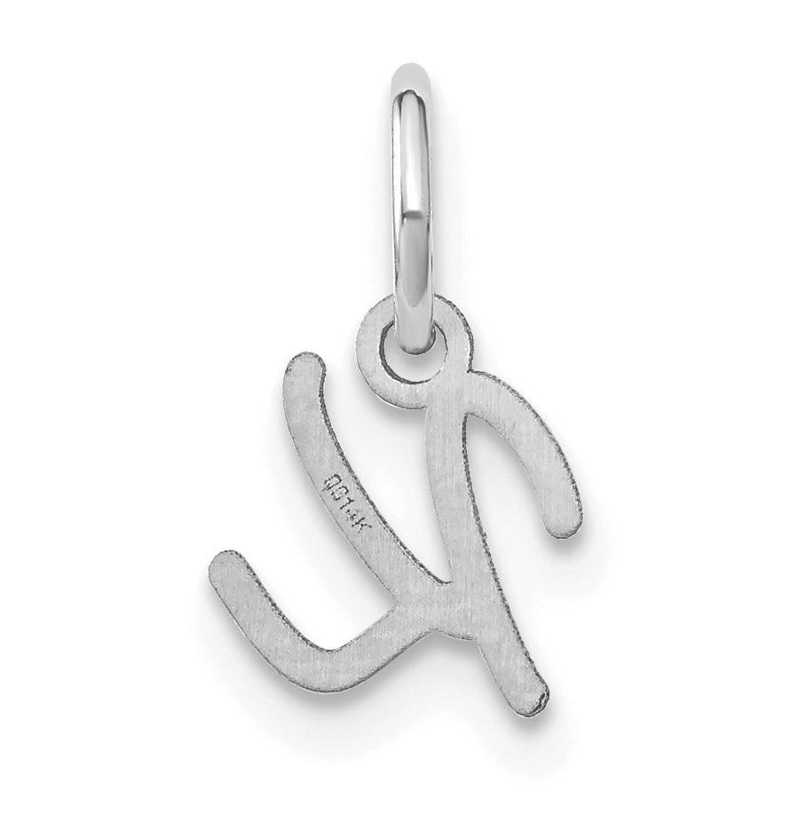 Sterling Silver Rhodium plated Upper case Letter K Initial Charm