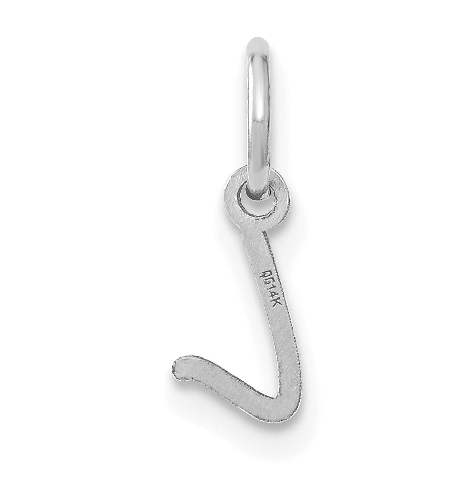 Sterling Silver Rhodium plated Upper case Letter L Initial Charm