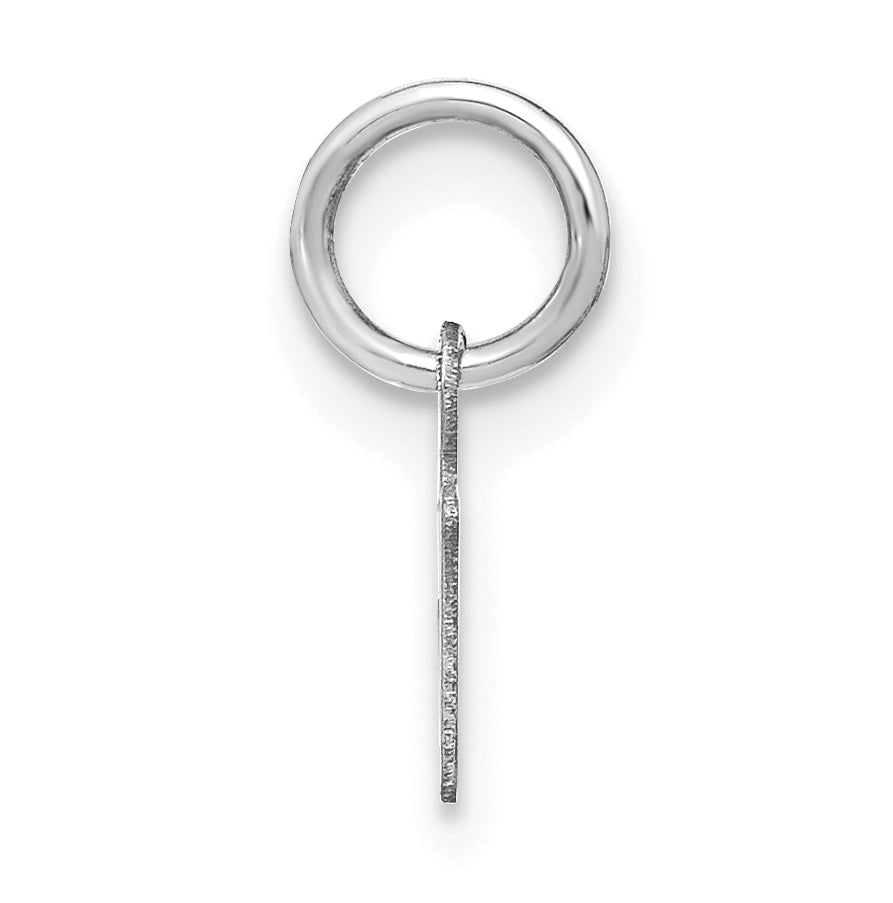 14K White Gold Upper case Letter N Initial Charm