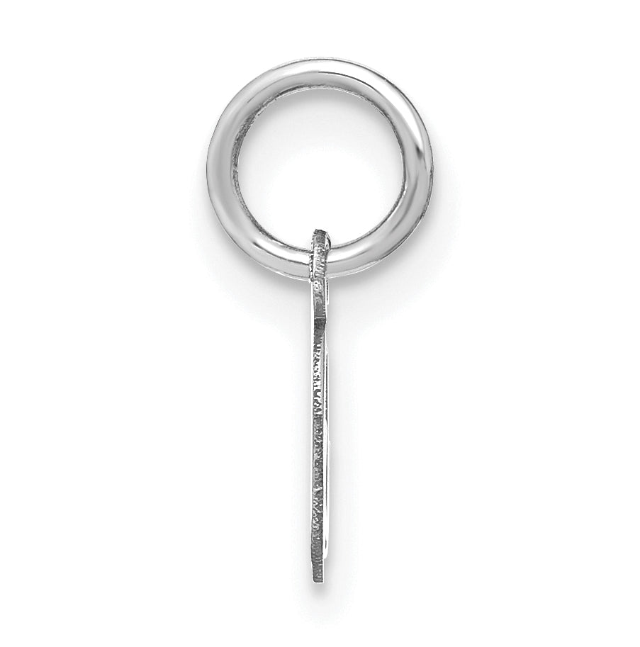 Sterling Silver Rhodium plated Upper case Letter O Initial Charm
