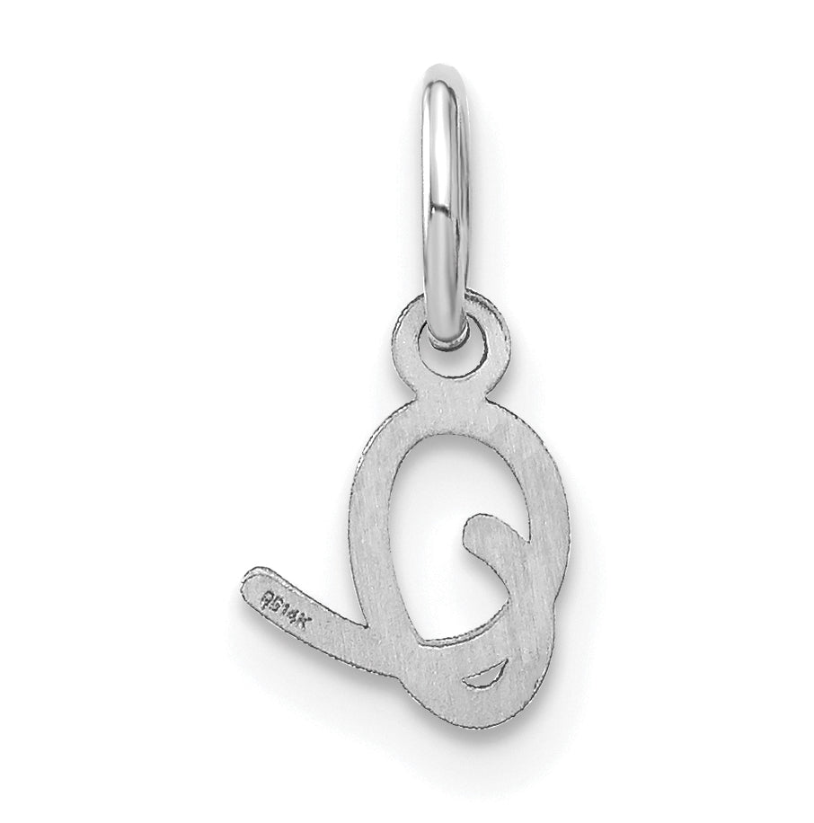 Sterling Silver Rhodium plated Upper case Letter O Initial Charm