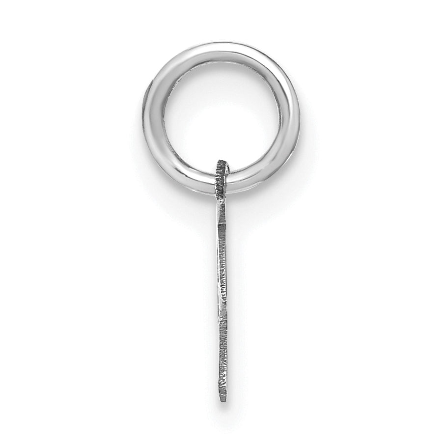 Sterling Silver Rhodium plated Upper case Letter P Initial Charm