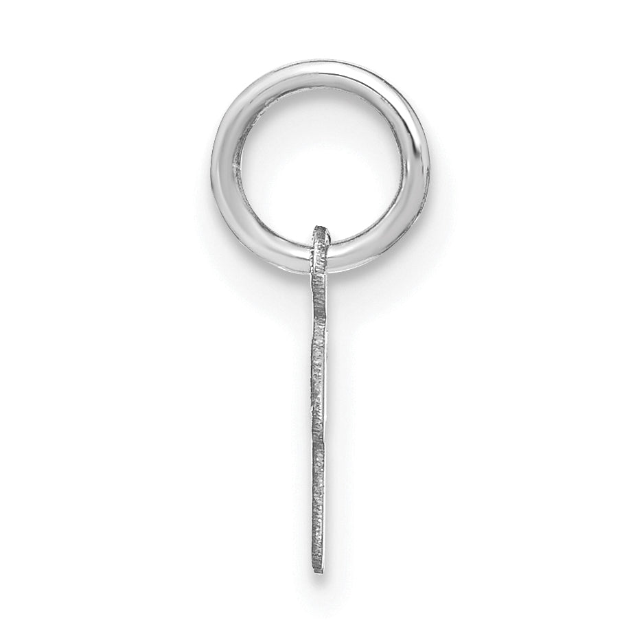 14K White Gold Upper case Letter R Initial Charm