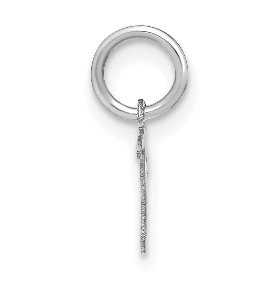 Sterling Silver Rhodium plated Upper case Letter T Initial Charm