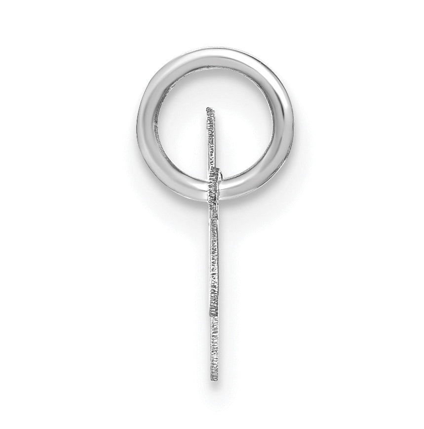 Sterling Silver Rhodium plated Upper case Letter W Initial Charm