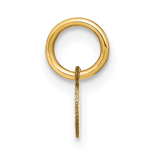 14K Yellow Gold Lower case Letter E Initial Charm