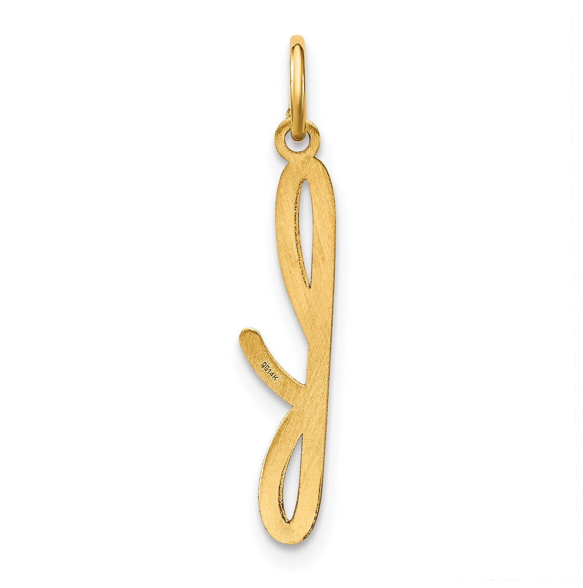 Sterling Silver Rhodium plated Lower case Letter F Initial Charm