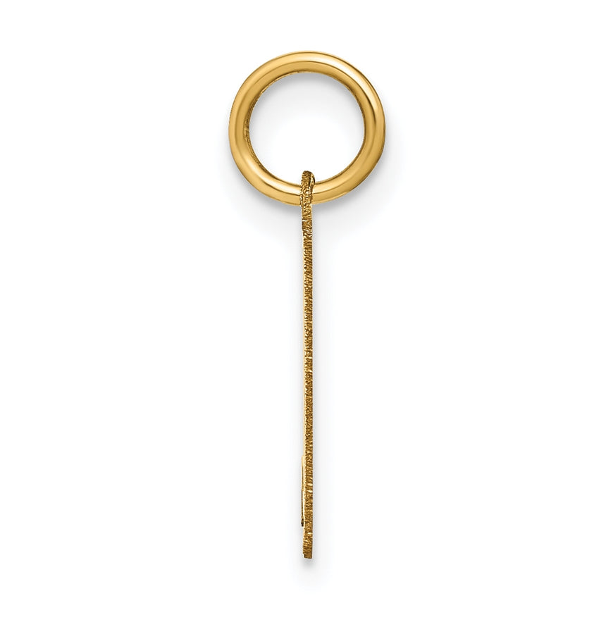 14K Yellow Gold Lower case Letter K Initial Charm