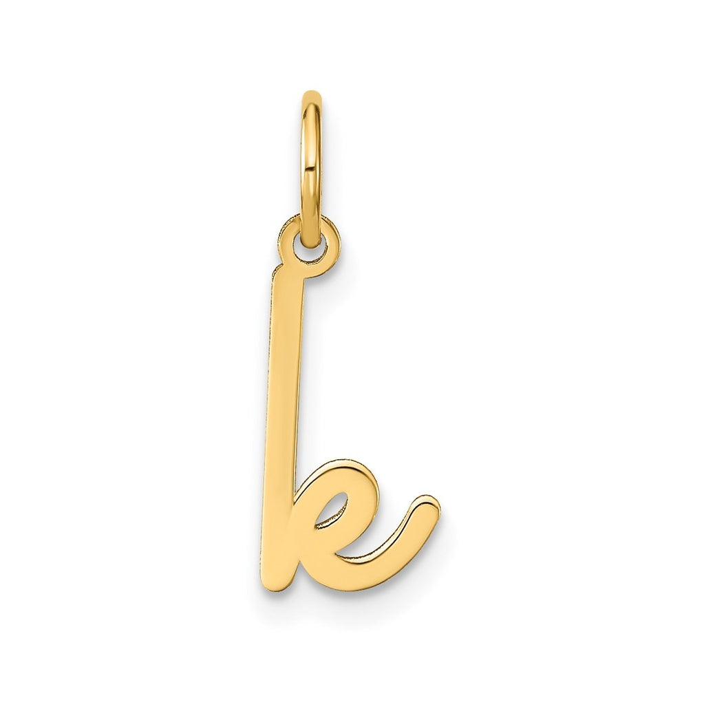 14K Yellow Gold Lower case Letter K Initial Charm