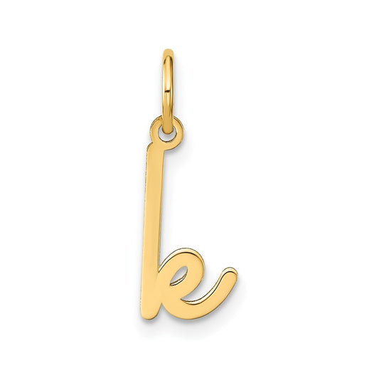 Sterling Silver Rhodium Plated Or Rose Plated Lower case Letter Initial Charm
