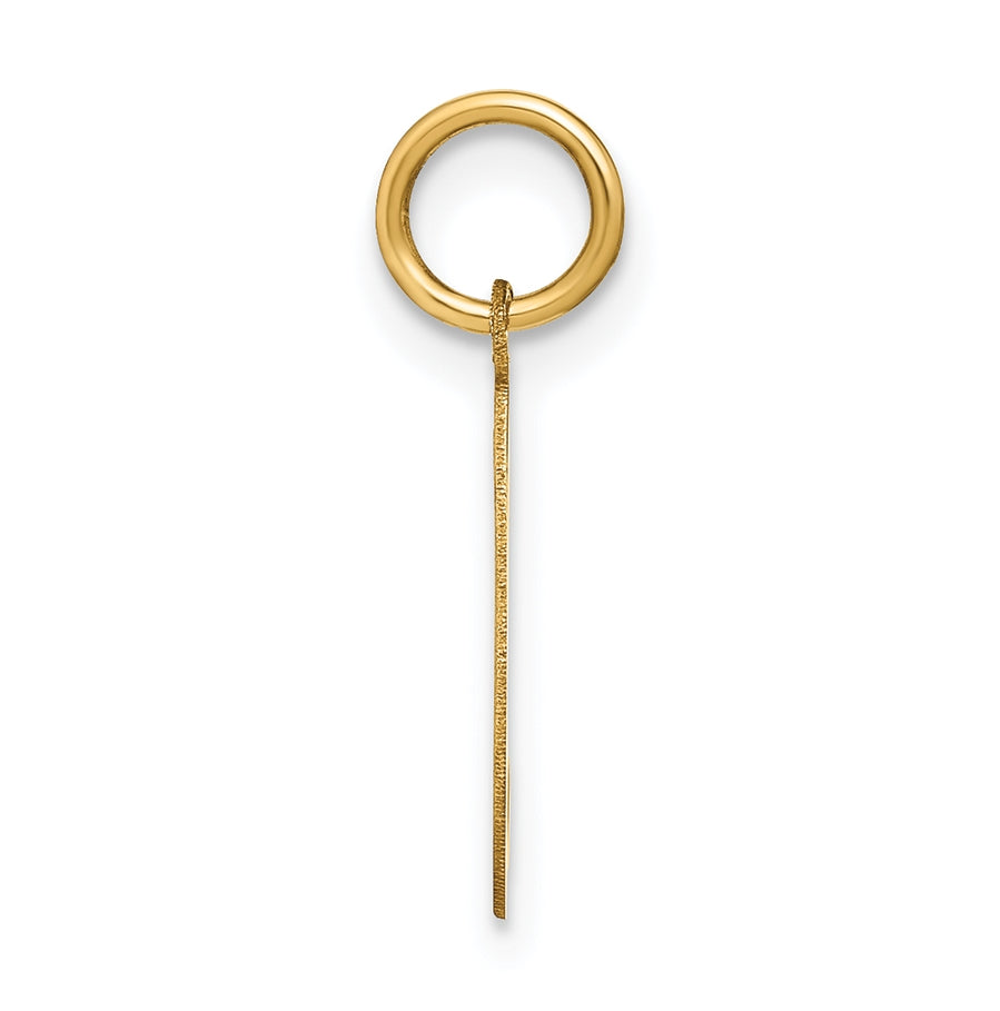 14K Yellow Gold Lower case Letter L Initial Charm