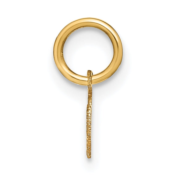14K Yellow Gold Lower case Letter M Initial Charm