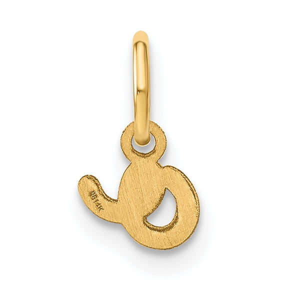 Sterling Silver Rhodium plated Lower case Letter O Initial Charm