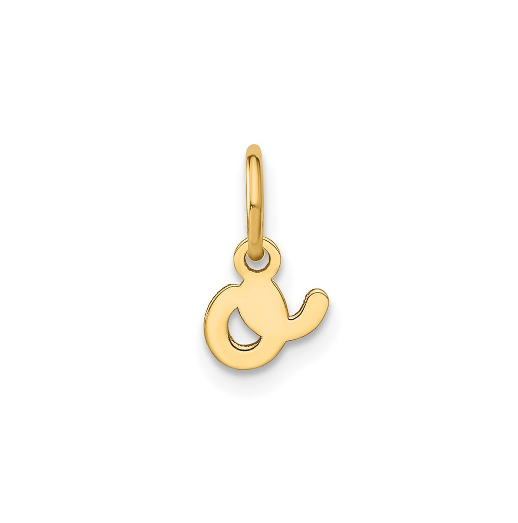 Sterling Silver Rhodium plated Lower case Letter O Initial Charm