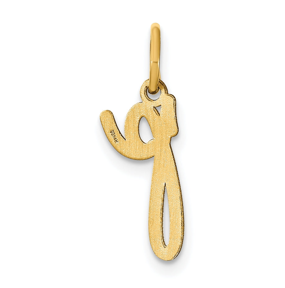 Sterling Silver Rhodium plated Lower case Letter P Initial Charm