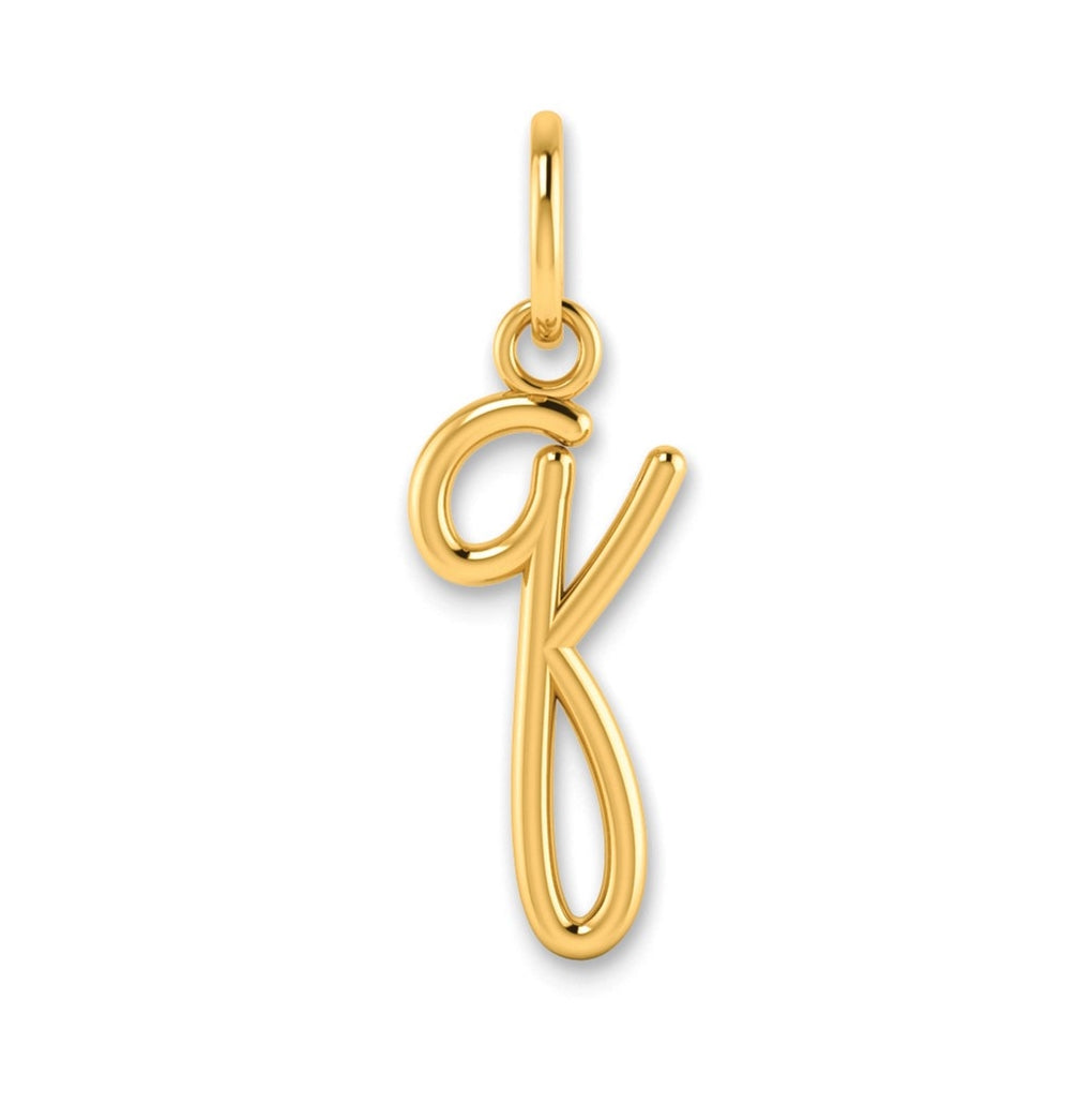 Sterling Silver Rhodium plated Lower case Letter Q Initial Charm