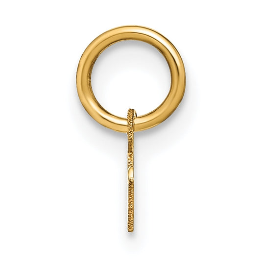 14K Yellow Gold Lower case Letter R Initial Charm