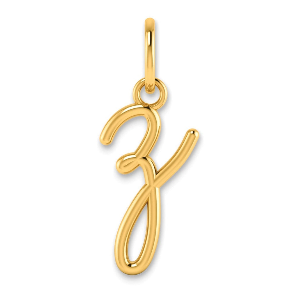 Sterling Silver Rhodium plated Lower case Letter Z Initial Charm