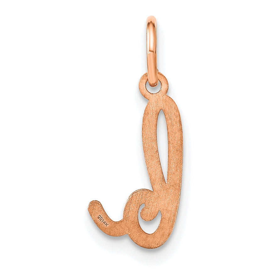 Sterling Silver Rose Gold Plated Lower case Letter B Initial Charm