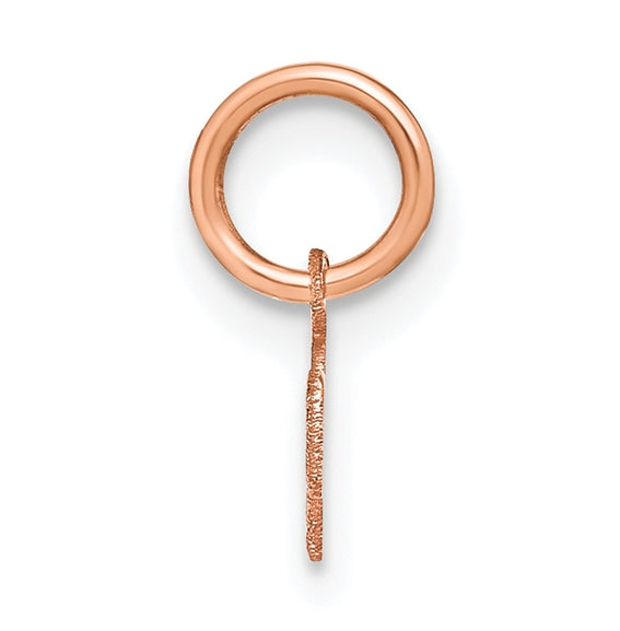 Sterling Silver Rose Gold Plated Lower case Letter M Initial Charm