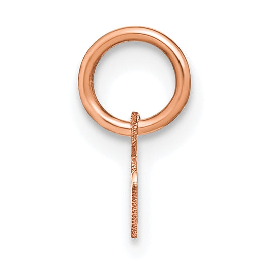 Sterling Silver Rose Gold Plated Lower case Letter R Initial Charm