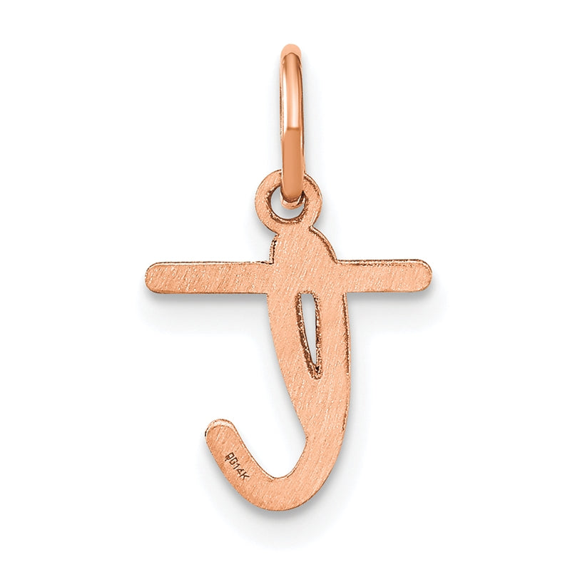 Sterling Silver Rose Gold Plated Lower case Letter T Initial Charm