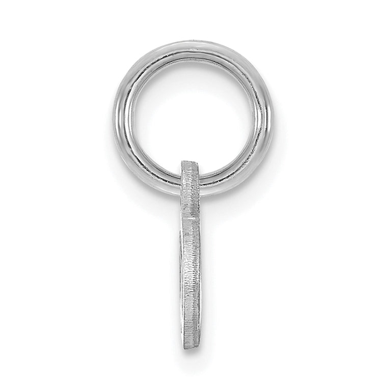14K White Gold Lower case Letter A Initial Charm