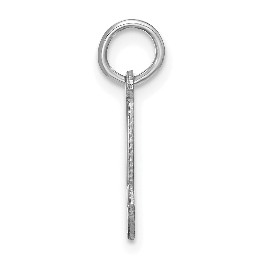 14K White Gold Lower case Letter B Initial Charm