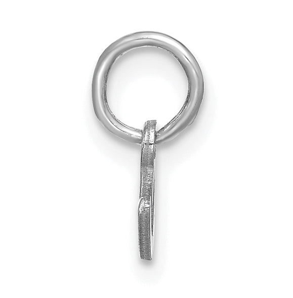 14K White Gold Lower case Letter C Initial Charm