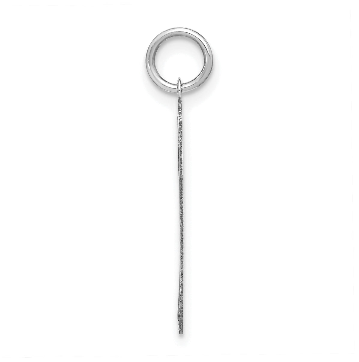 Sterling Silver Rhodium plated Lower case F Initial Charm