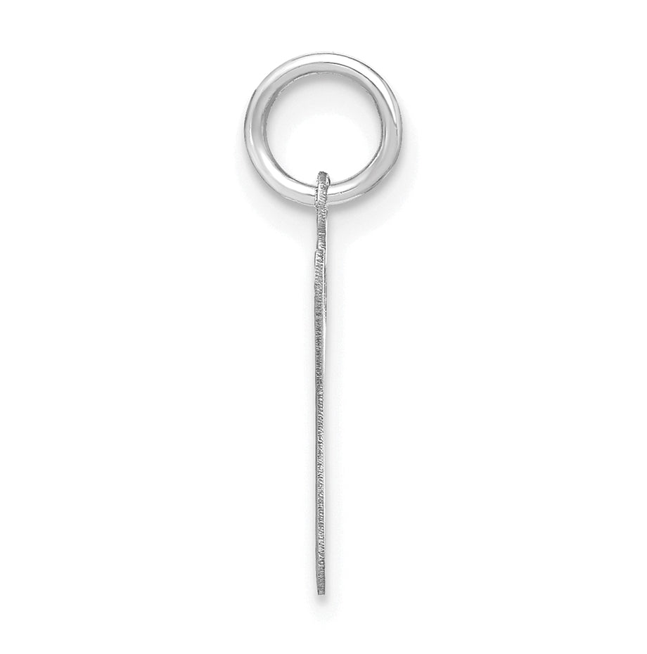14K White Gold Lower case Letter G Initial Charm