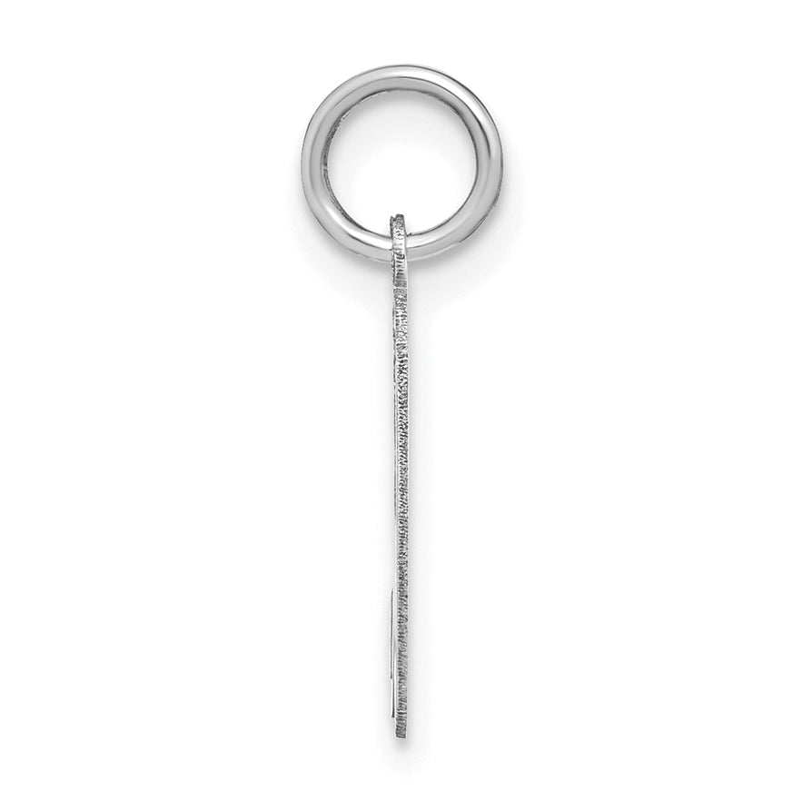 Sterling Silver Rhodium plated Lower case H Initial Charm