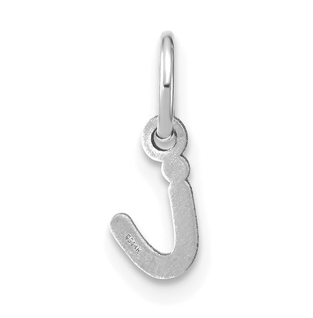 14K White Gold Lower case Letter I Initial Charm