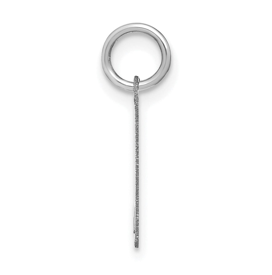 Sterling Silver Rhodium plated Lower case Letter K Initial Charm