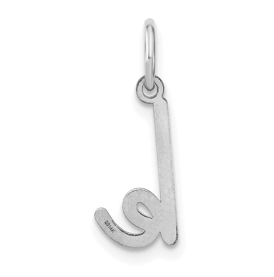 Sterling Silver Rhodium plated Lower case Letter K Initial Charm