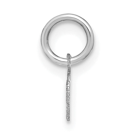 14K White Gold Lower case Letter M Initial Charm