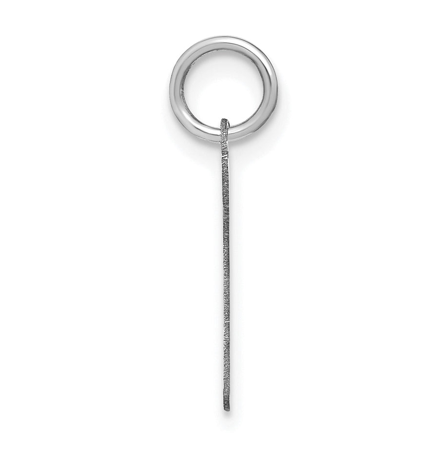 14K White Gold Lower case Letter P Initial Charm