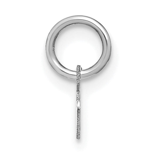 Sterling Silver Rhodium plated Lower case R Initial Charm