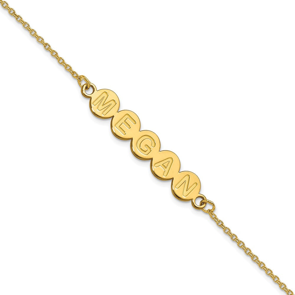 Sterling Silver Gold plated 5 Letter Bubble Bracelet