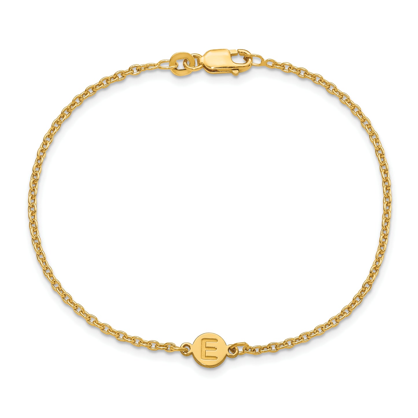 Sterling Silver Gold plated 1 Letter Bubble Bracelet