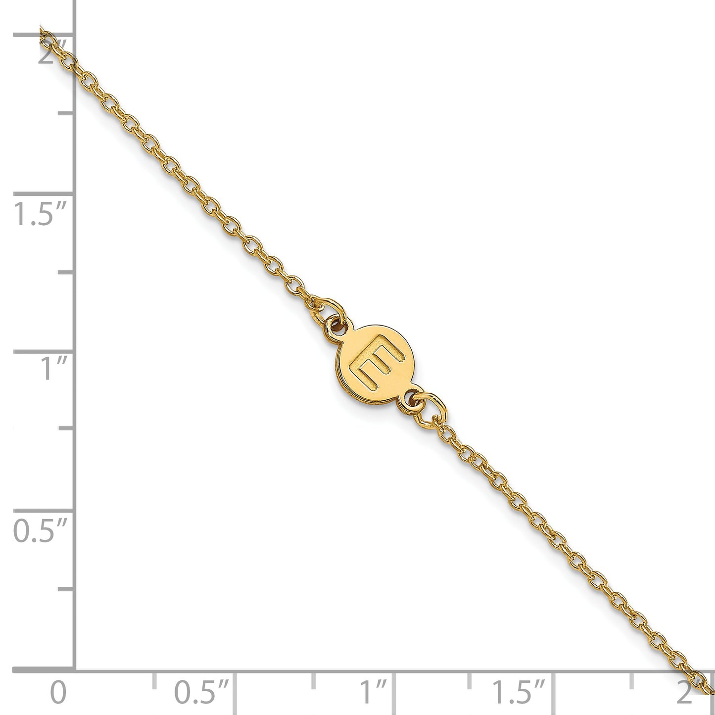 Sterling Silver Gold plated 1 Letter Bubble Bracelet