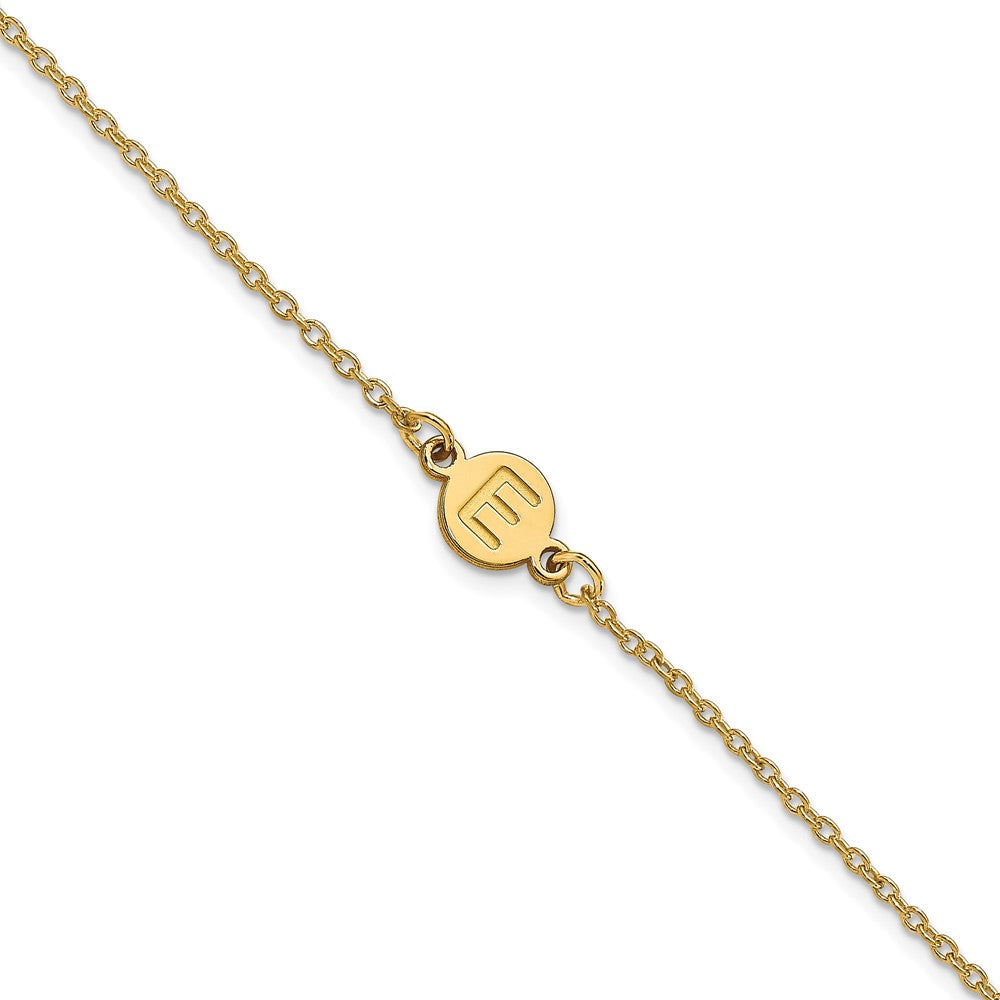 Sterling Silver Gold plated 1 Letter Bubble Bracelet